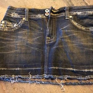 Miss Me denim mini skirt